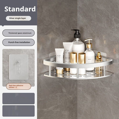 Anti-Rust Metal Steel Shower Rack-Large Capacity,Bathroom Organizing Shelves, Convenient Storage And Home Decoration